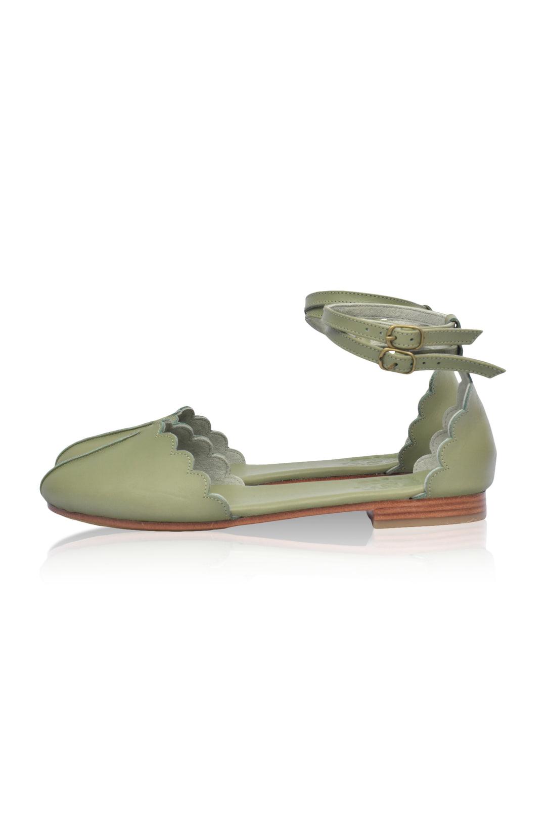 Venus Leather Flats by ELF - Vysn