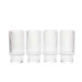 Vintage Art Deco Crystal Highball Ribbed Glass Set of 4 - Ripple, Collins Glassware 14oz Classic Crystal Cocktail Glasses Perfect for Water, Champagne, Beer, Juice, Tom Cocktails - Barware Tumblers by The Wine Savant - Vysn