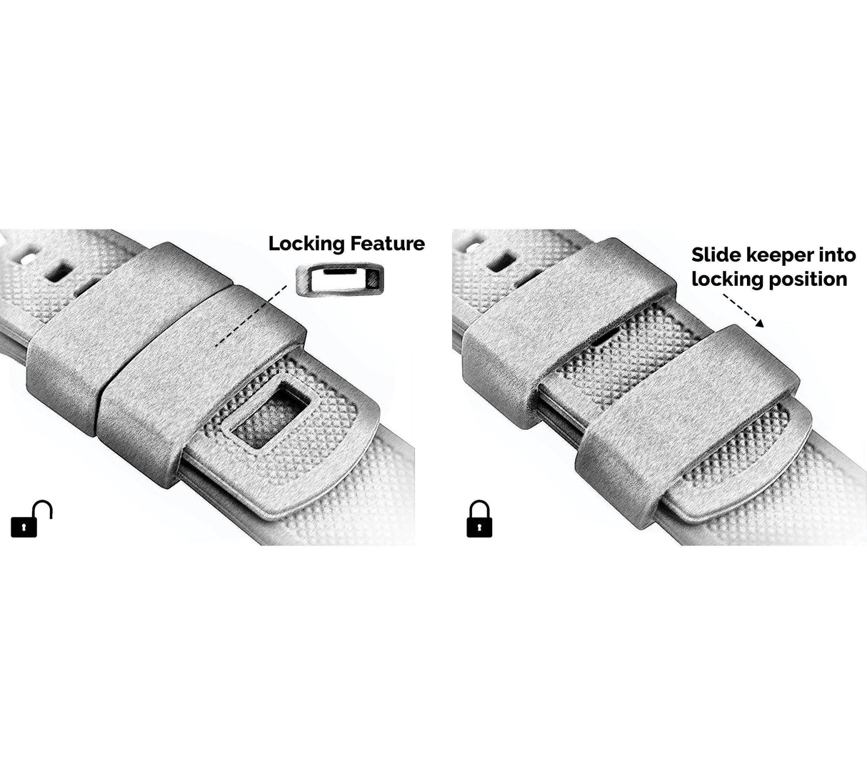 White Top / Black Bottom | Elite Silicone by Barton Watch Bands - Vysn