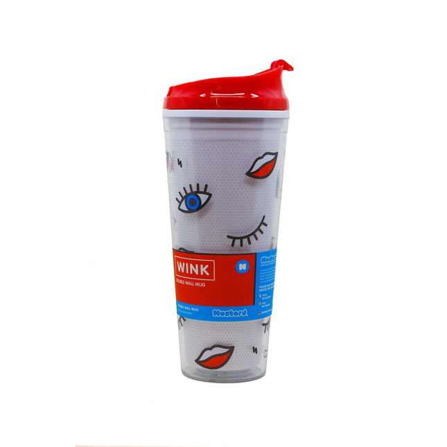 Wink Double Wall Mug Coffee Tumbler | Mod Style | BPA-Free by The Bullish Store - Vysn