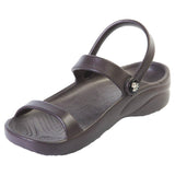 Women's 3-Strap Sandals - Dark Brown by DAWGS USA - Vysn