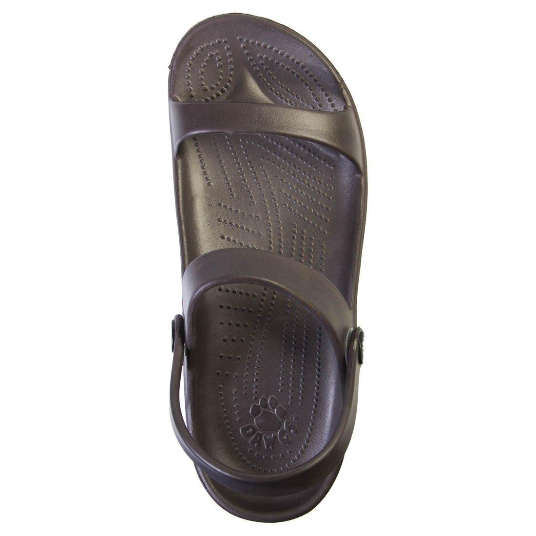 Women's 3-Strap Sandals - Dark Brown by DAWGS USA - Vysn