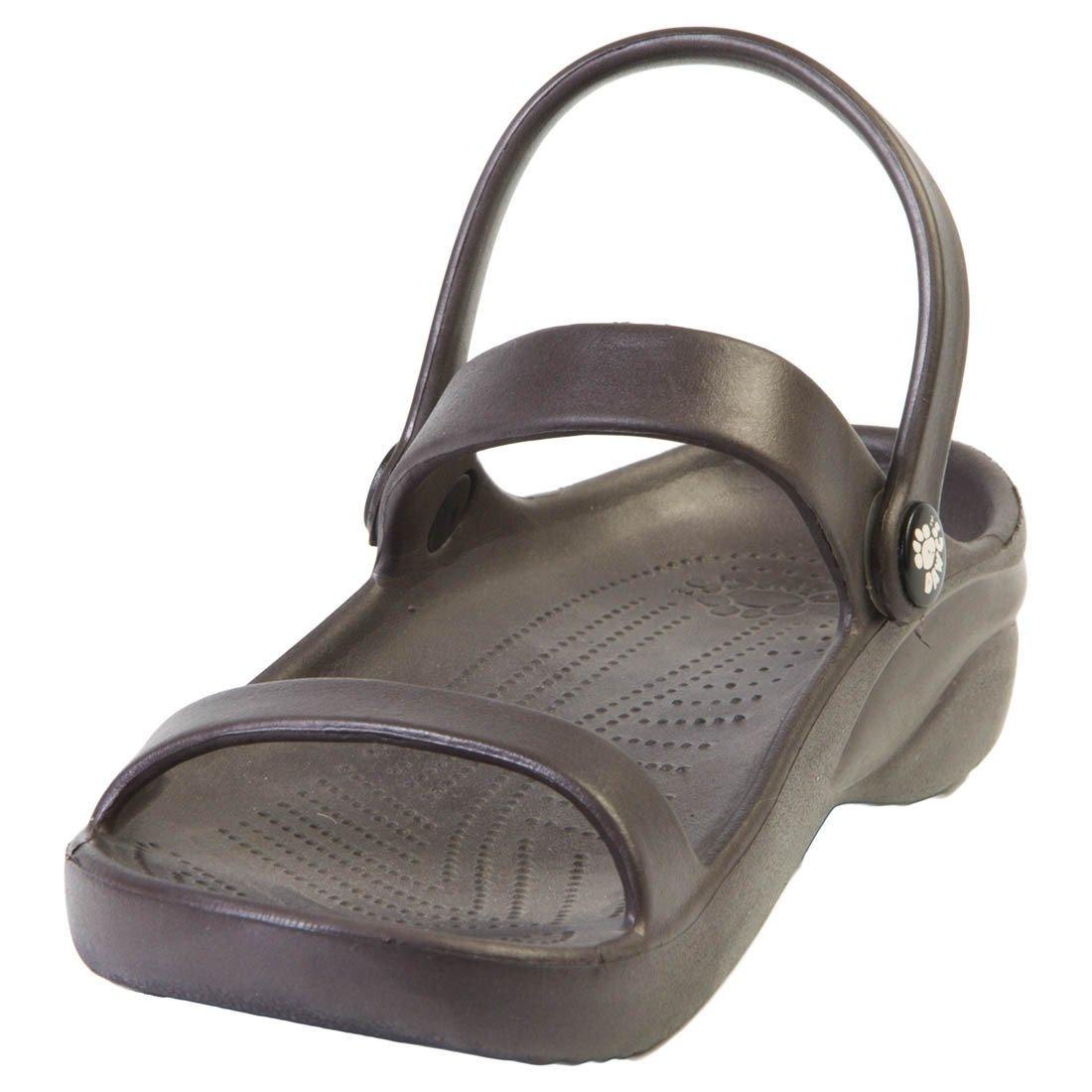 Women's 3-Strap Sandals - Dark Brown by DAWGS USA - Vysn