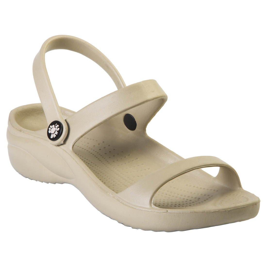 Women's 3-Strap Sandals - Tan by DAWGS USA - Vysn