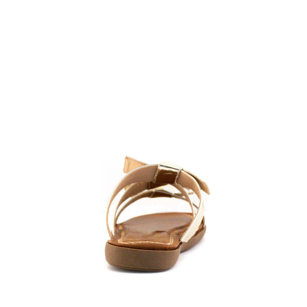 Women's Bristol Three Band Tie Sandal Gold by Nest Shoes - Vysn