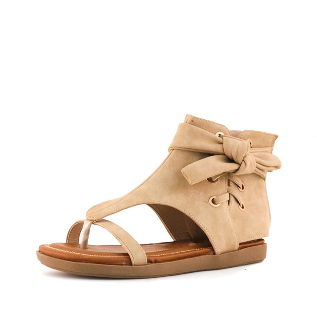 Women's Chi Lace Detail Gladiator Sandal Natural by Nest Shoes - Vysn