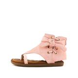 Women's Chi Lace Detail Gladiator Sandal Peach by Nest Shoes - Vysn