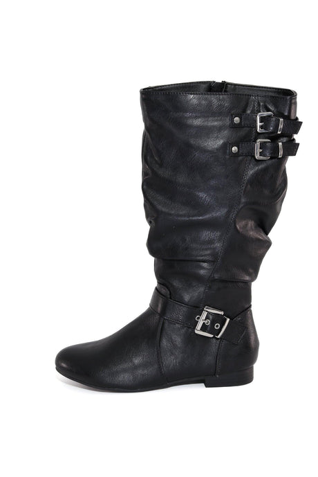 Women's Christina Vegan Friendly Mid-Calf Buckle Boot by Nest Shoes - Vysn