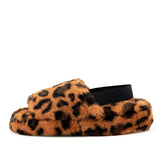 Women's Lisbon Faux Fur Slipper Leopard by Nest Shoes - Vysn