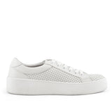 Women's Manila Perf Lace Up Sneaker White by Nest Shoes - Vysn