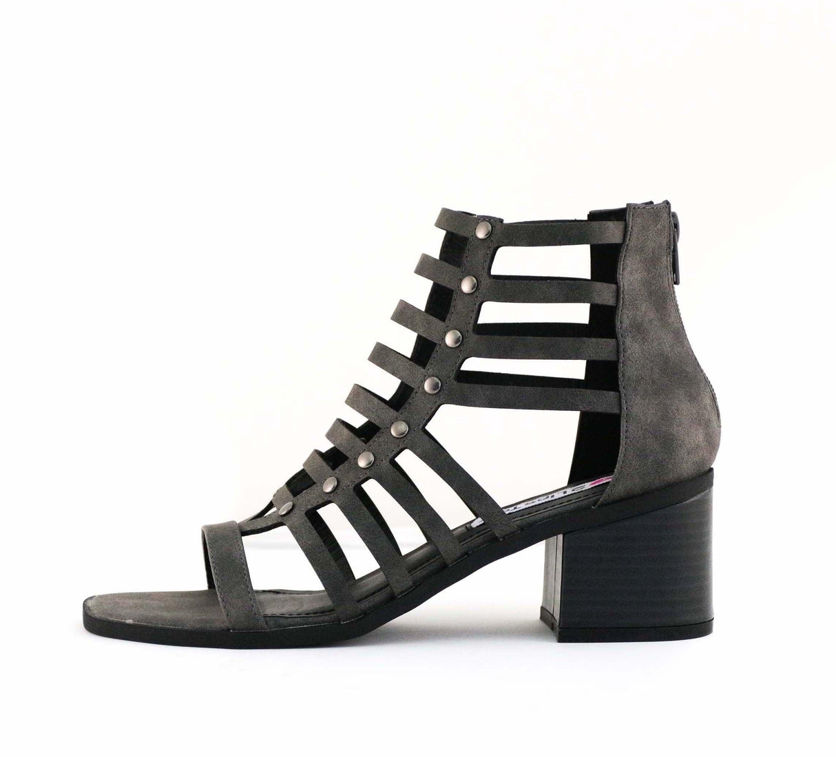 Women's Mina Strappy Block Heel Sandals Slate by Nest Shoes - Vysn