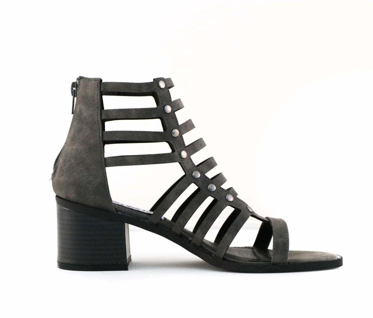 Women's Mina Strappy Block Heel Sandals Slate by Nest Shoes - Vysn