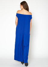 Women's Off Shoulder Wide Leg Jumpsuit With Pockets by Shop at Konus - Vysn