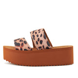 Women's Platform Sandal 2 Band Leopard by Nest Shoes - Vysn