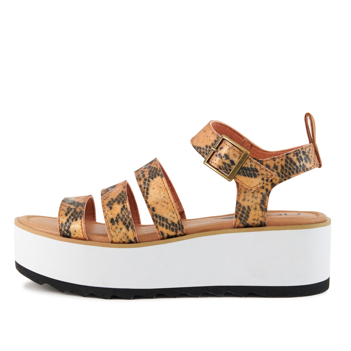 Women's Platform Sandal Kauai Snake-Tan by Nest Shoes - Vysn