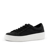 Women's Venice Micro Suede Lace Up Sneaker Black by Nest Shoes - Vysn