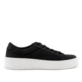 Women's Venice Micro Suede Lace Up Sneaker Black by Nest Shoes - Vysn