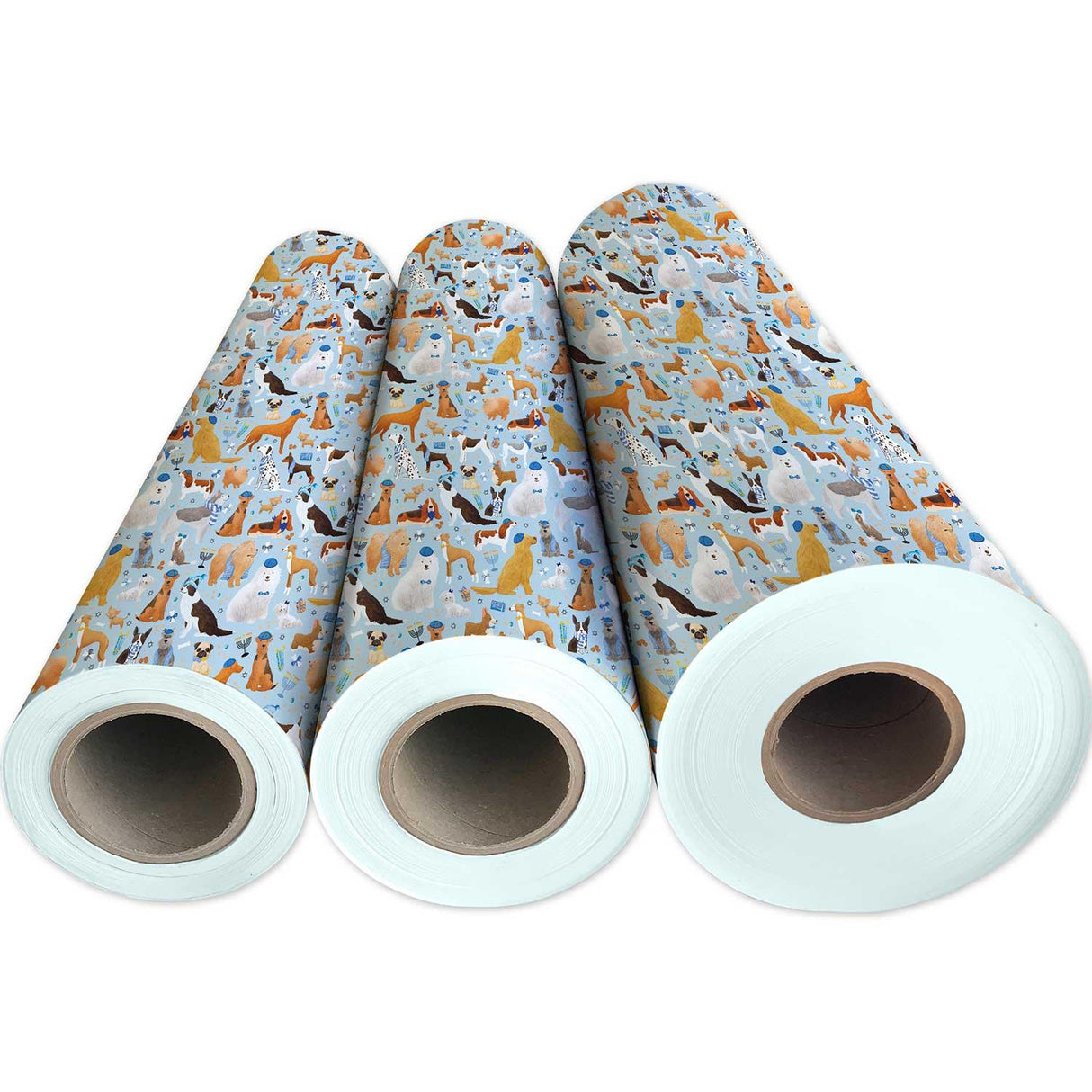 Yamaka Dog Hanukkah Gift Wrap by Present Paper - Vysn