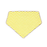 Yellow Chevron Reversible Dog Bandana by Uptown Pups - Vysn