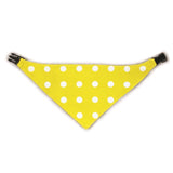 Yellow Chevron Reversible Dog Bandana by Uptown Pups - Vysn